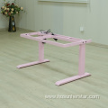 Single motor lifting table frame